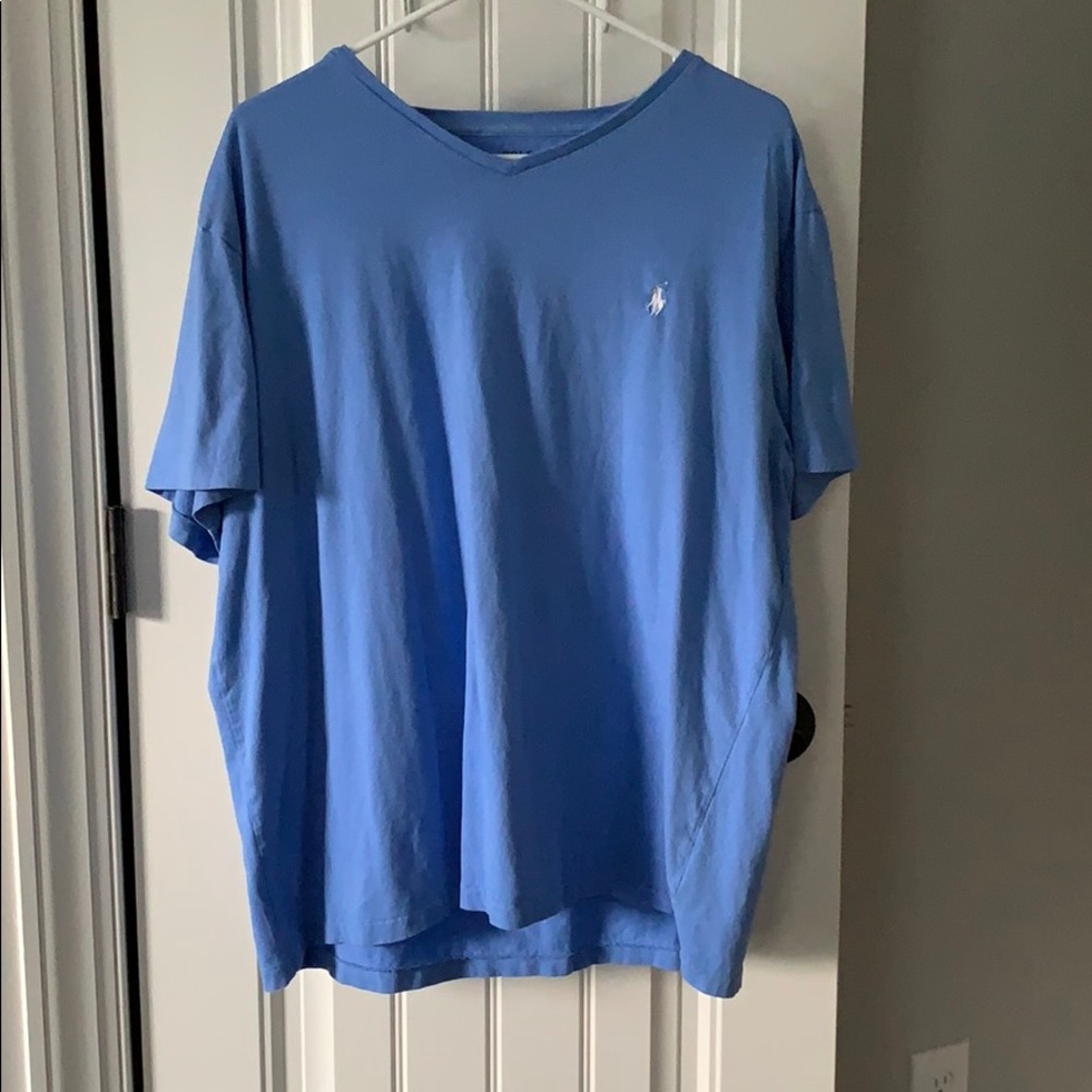 Ralph Lauren polo v-neck, a little darker blue